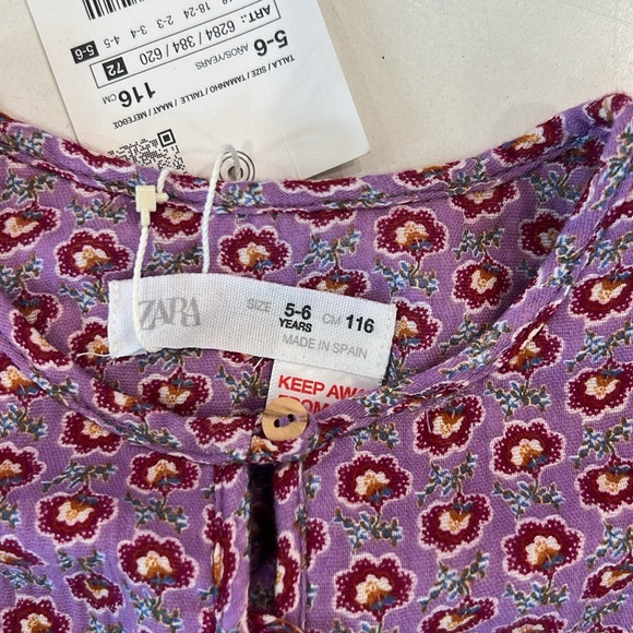 NWT: Zara floral print 5-6 years 116 CM - Picture 5 of 7